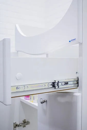 Тумба под умывальник напольный Айсберг Волна 55 белый DA1017T