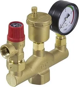 Группа безопасности котла до 50 кВт 1&quot; 1.5 бар TIM JH1025-1.5, 1