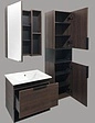 Тумба-умывальник подвесная Comforty Франкфурт 60 дуб шоколадно-коричневый/чёрный 00004150530CF Тумба-умывальник подвесная Comforty Франкфурт 60 дуб шоколадно-коричневый/чёрный 00004150530CF