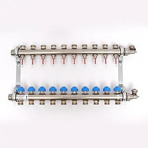 Группа коллекторная с расходомерами 10 отводов 1"н/н x ¾"ек Uni-fitt 455W4310 Группа коллекторная с расходомерами 10 отводов 1"н/н x ¾"ек Uni-fitt 455W4310, 1