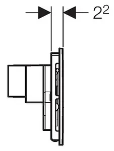 Клавиша смыва для унитаза с системой удаления запахов Geberit Sigma 40 115.600.KR.1 кнопки/алюминий матовый, рамка/черный, 4