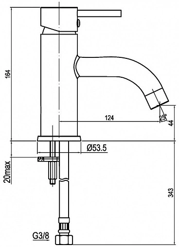 Смеситель для раковины Swedbe Jupiter хром 1510 Смеситель для раковины Swedbe Jupiter хром 1510