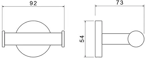 Крючок двойной Aquatek Оберон чёрный матовый AQ4202MB