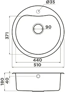Мойка кухонная Omoikiri Saroma 51-IN нержавеющая сталь 4993007 Мойка кухонная Omoikiri Saroma 51-IN нержавеющая сталь 4993007, 2