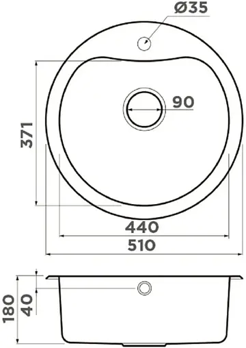 Мойка кухонная Omoikiri Saroma 51-IN нержавеющая сталь 4993007