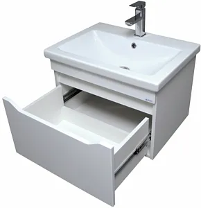 Тумба-умывальник подвесной Айсберг Ева 60 белый DA5910T+S-UM-COM60/1-w, 4