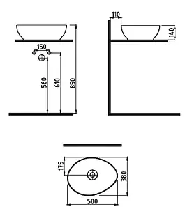 Раковина Bien Motto 50 белый MTLG05004FD0W5000, 2