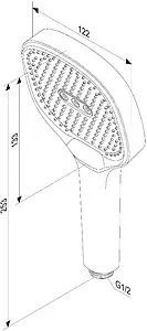 Лейка ручного душа Damixa Merkur чёрный матовый 940020300, 2