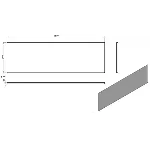 Панель для ванны фронтальная C-bath 180x56 белый CBQPF0202, 2