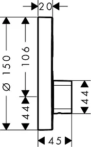 Смеситель для душа скрытого монтажа Hansgrohe ShowerSelect S хром 15747000, 2