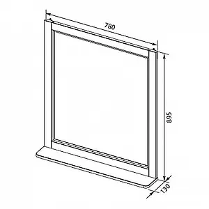 Зеркало Aquanet Бостон М 80 белый 00209676, 2