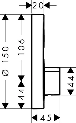Смеситель для душа скрытого монтажа Hansgrohe ShowerSelect S хром 15747000