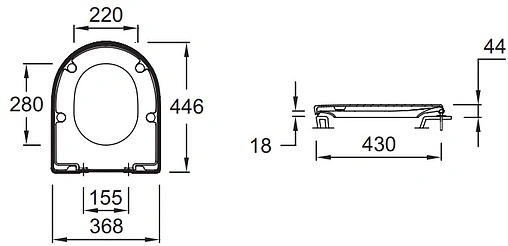 Крышка-сиденье для унитаза с микролифтом Jacob Delafon Odeon Rive Gauche белый E24888-00