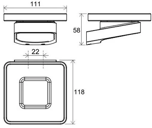 Мыльница Ravak 10° чёрный матовый X07P556