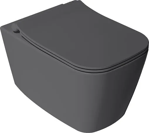 Унитаз подвесной безободковый ISVEA Vea Cubo антрацит 10VA02001SV-2C
