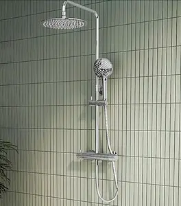 Душевая система с термостатом для душа VitrA Aquaheat хром A47201EXP Душевая система с термостатом для душа VitrA Aquaheat хром A47201EXP, 3