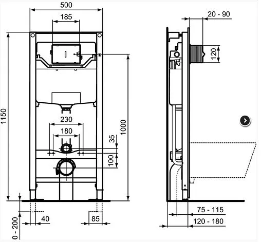 Комплект 3 в 1 Ideal Standard I.Life A RimLS+ I001601