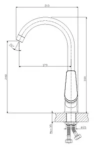 Смеситель для кухни Rossinka хром S35-23 Смеситель для кухни Rossinka хром S35-23, 2