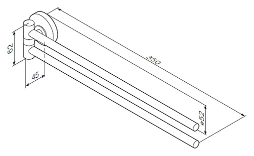 Полотенцедержатель Am.Pm Bliss L хром A5532664