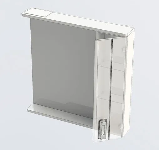 Шкаф-зеркало Aquanet Паллада 90 слоновая кость 175317