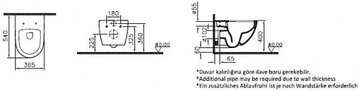 Комплект 5 в 1 VitrA Sento Rim-Ex 9830B003-7207 с кнопкой хром глянцевый