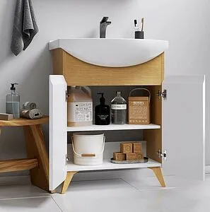 Тумба-умывальник напольная Aqwella Basic 65 белый/дуб золотой BAS0106DZ+4620008192475 Тумба-умывальник напольная Aqwella Basic 65 белый/дуб золотой BAS0106DZ+4620008192475, 3