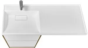 Тумба-умывальник напольная над стиральной машиной Aquaton Лондри 120 L дуб рустикальный/белый 1A2669K2LHDR0+, 5