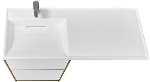 Тумба-умывальник напольная над стиральной машиной Aquaton Лондри 120 L дуб рустикальный/белый 1A2669K2LHDR0+