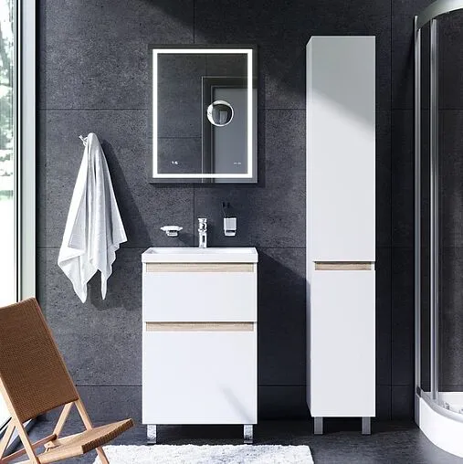 Тумба под умывальник напольная Am.Pm X-Joy 55 белый/светлое дерево M85AFSX0552WG Тумба под умывальник напольная Am.Pm X-Joy 55 белый/светлое дерево M85AFSX0552WG