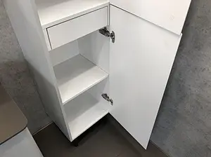 Шкаф-пенал напольный Comforty Сорренто 40 светло-серый 00-00000818CF, 4