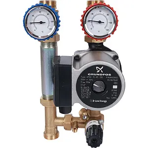 Насосный модуль с 3-х ходовым смесительным клапаном 1&quot;н х ¾&quot;в Stout SDG-0007-002002 с насосом Grundfos UPSO 15-65 130, 3