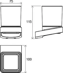 Стакан Ravak 10° хром X07P321, 2