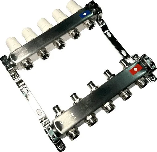 Группа коллекторная без расходомеров 5 отводов 1&quot;в/в x ¾&quot;ек Uni-fitt OPTIMAL 451B4305.RU