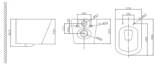 Комплект 5 в 1 BelBagno Due BB3103CHR/SC/BB002-80/BB005-PR-CHROME с кнопкой хром глянцевый
