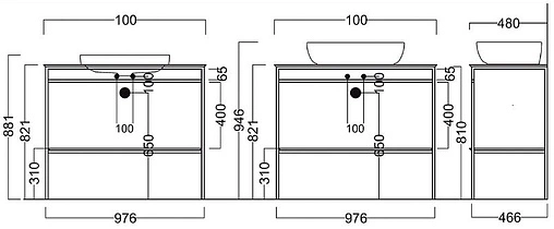 Консоль напольная Kerama Marazzi Plaza Next 100 чёрный матовый PL.N.100.01\BLK.M