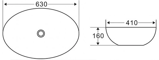 Раковина BelBagno 61 белый BB1104