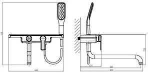 Смеситель для ванны с длинным изливом D&K Berlin Kunste оранжевый/хром DA1453313 Смеситель для ванны с длинным изливом D&K Berlin Kunste оранжевый/хром DA1453313, 2