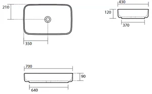 Раковина Kerasan Tribeca 70 белый 460201 Раковина Kerasan Tribeca 70 белый 460201, 2