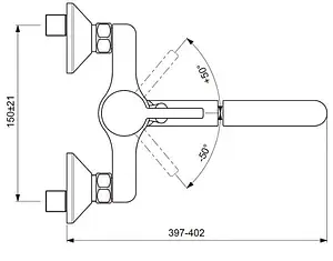 Смеситель для ванны с длинным изливом Vidima Logik хром BA281AA Смеситель для ванны с длинным изливом Vidima Logik хром BA281AA, 3