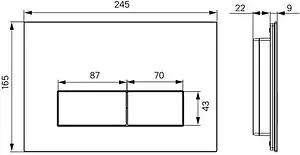 Клавиша смыва для унитаза IDDIS On-X 001 ONX01B0i77 черный мрамор Клавиша смыва для унитаза IDDIS On-X 001 ONX01B0i77 черный мрамор, 2
