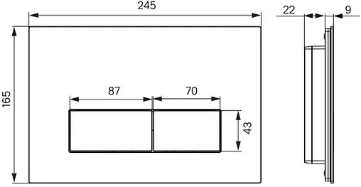 Клавиша смыва для унитаза IDDIS On-X 001 ONX01B0i77 черный мрамор