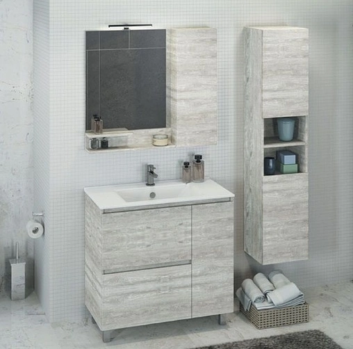 Шкаф-пенал подвесной Comforty Верона 35 дуб белый 00004137140CF Шкаф-пенал подвесной Comforty Верона 35 дуб белый 00004137140CF