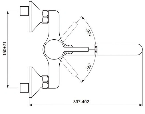 Смеситель для ванны с длинным изливом Vidima Logik хром BA281AA