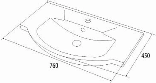 Раковина IDDIS Wash Basin 75 белый 0027500M28