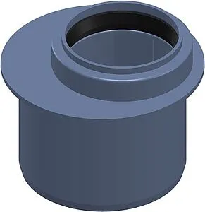 Патрубок переходной короткий внутренний бесшумный D=110x75мм Poloplast POLO-KAL NG P2877 Патрубок переходной короткий внутренний бесшумный D=110x75мм Poloplast POLO-KAL NG P2877, 1