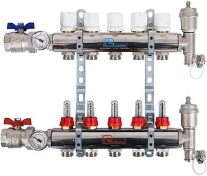 Группа коллекторная с расходомерами 5 отводов 1&quot;в/в x ¾&quot;ек Luxor CD 473M/5 15652705MN, 1