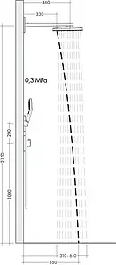Лейка верхнего душа с настенным креплением Hansgrohe Rainmaker Select 460 2jet белое стекло/хром 24005400 Лейка верхнего душа с настенным креплением Hansgrohe Rainmaker Select 460 2jet белое стекло/хром 24005400, 3