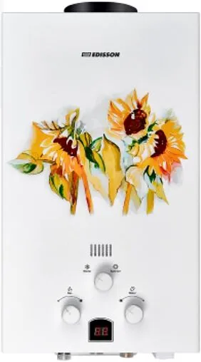 Водонагреватель проточный газовый Edisson Eco E 20 GD (Подсолнухи) 361505 Водонагреватель проточный газовый Edisson Eco E 20 GD (Подсолнухи) 361505