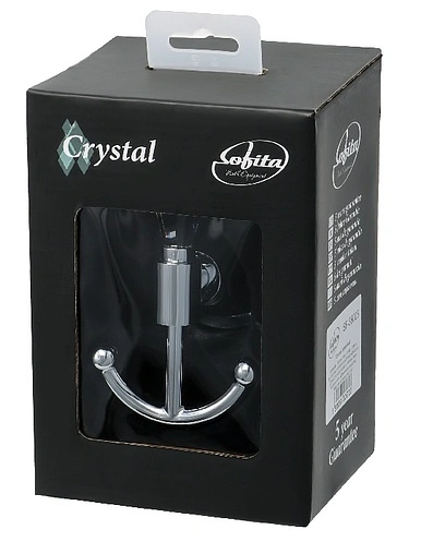 Крючок двойной Sofita Crystal хром SF-35005