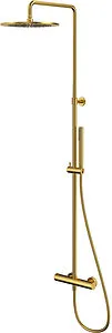 Душевая система с термостатом для душа WHITECROSS Y brushed gold золото брашированное Y1254GLB Душевая система с термостатом для душа WHITECROSS Y brushed gold золото брашированное Y1254GLB, 1